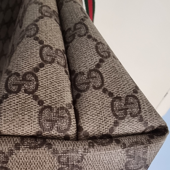 GUCCI WEB TOTE (MINOR HANDLE FRAY & CORNER ABRASION) - Picture 5 of 12